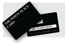 white place card